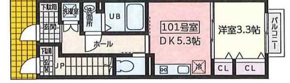 東照宮駅 徒歩11分 1階の物件間取画像